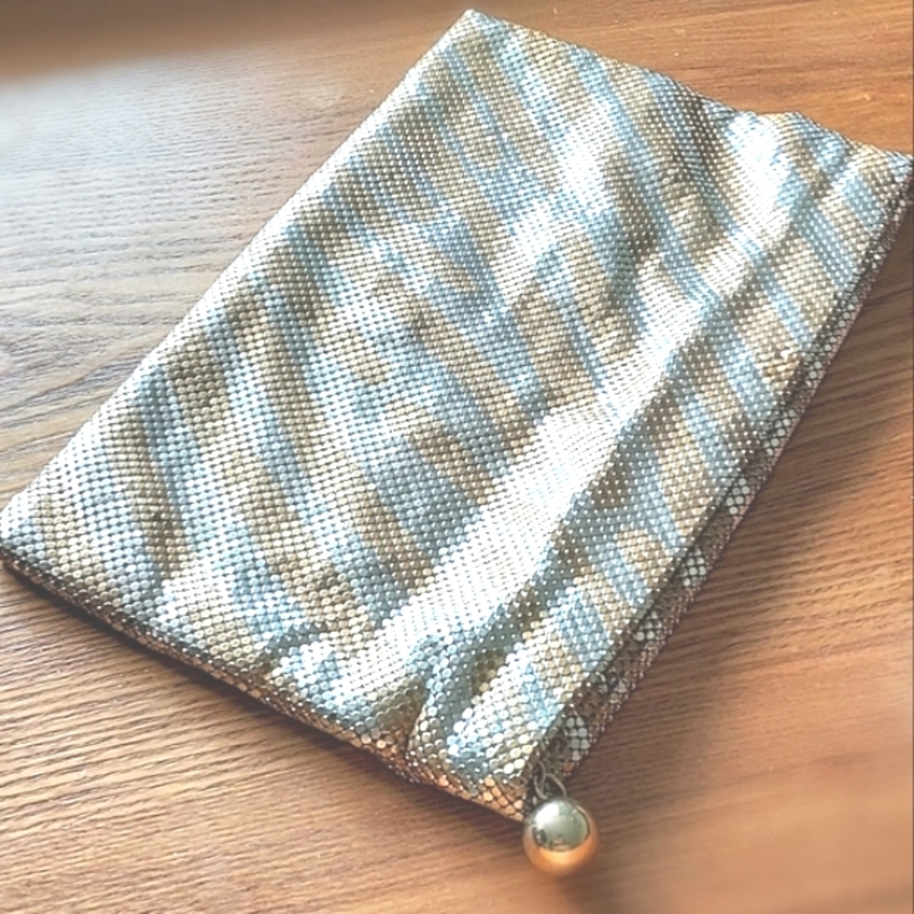 Metallic Striped Clutch Purse from The Limited